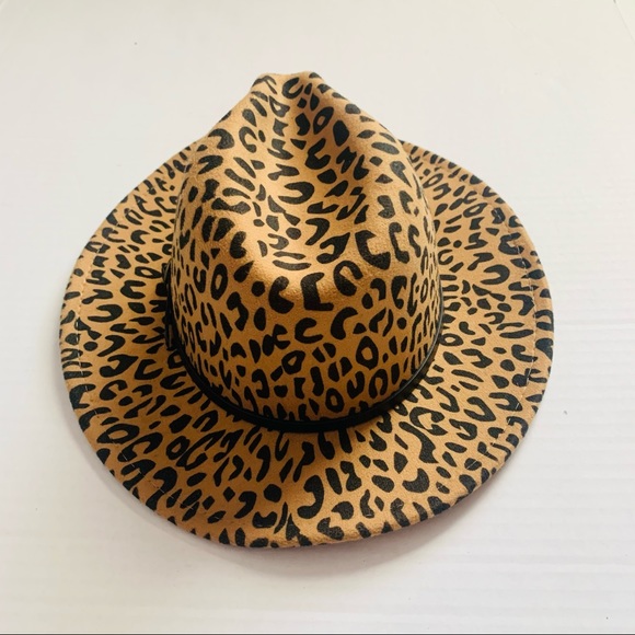 Cheetah Print Wide Brim Hat - Picture 3 of 5